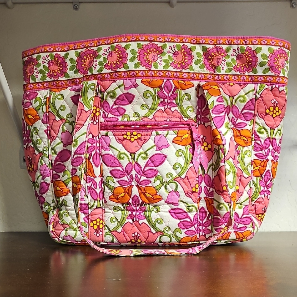 Vera Bradley Pink and Orange Floral Tote